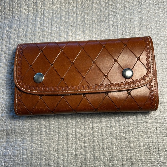 COUNTRY BUG WALLET BROWN LEATHER - Picture 1 of 16